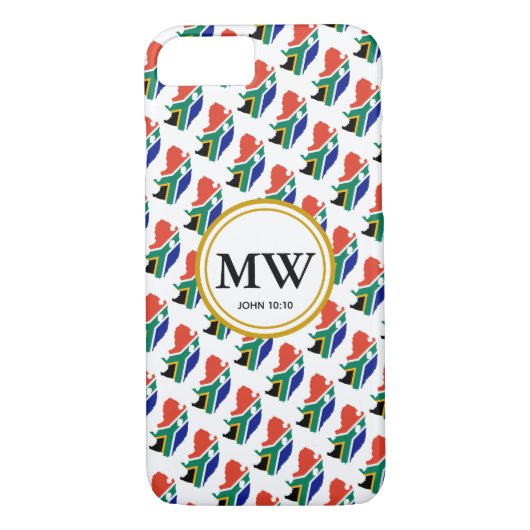 Stijlvol ZUID-AFRICA Overvloedig levensmonogram Case-Mate iPhone Case (Achterkant)