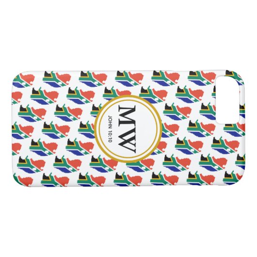 Stijlvol ZUID-AFRICA Overvloedig levensmonogram Case-Mate iPhone Case (Achterkant (Horizontaal))