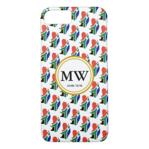 Stijlvol ZUID-AFRICA Overvloedig levensmonogram iPhone 8/7 Hoesje