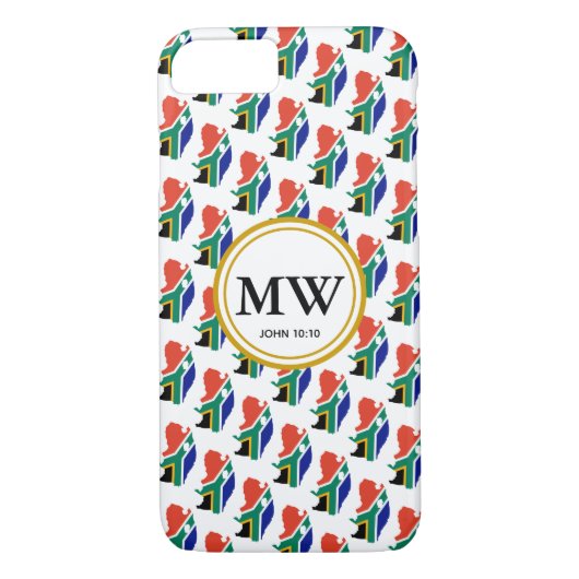 Stijlvol ZUID-AFRICA Overvloedig levensmonogram Case-Mate iPhone Case (Achterkant)