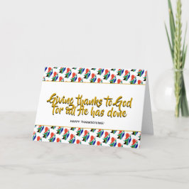 Stijlvol ZUID-AFRIKA met THANKSGIVING van Bedankt Feestdagen Kaart