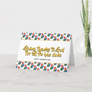 Stijlvol ZUID-AFRIKA met THANKSGIVING van Bedankt Feestdagen Kaart