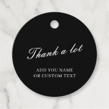 Stijlvol zwart bedankt typografie ontwerp