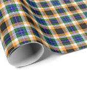 Stijlvol zwart blauw wit geel geplateerd patroon cadeaupapier (Rol Hoek)