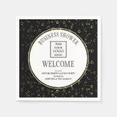 Stijlvol zwart BUSINESS SHOWER Paper Napkin Servet (Voorkant)