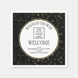 Stijlvol zwart BUSINESS SHOWER Paper Napkin Servet