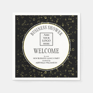 Stijlvol zwart BUSINESS SHOWER Paper Napkin Servet