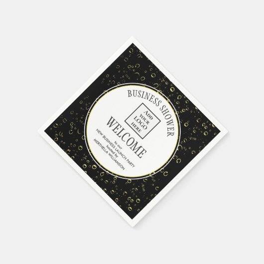 Stijlvol zwart BUSINESS SHOWER Paper Napkin Servet (Hoek)