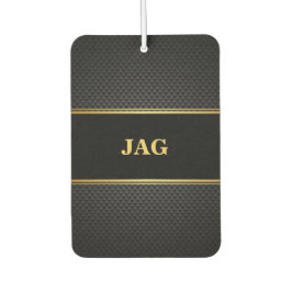 Stijlvol zwart carbon goud monogram luchtverfrisser