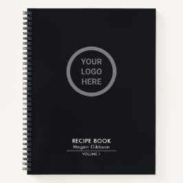 Stijlvol zwart custom Logo-branded persoonlijk rec Notitieboek