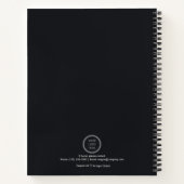 Stijlvol zwart custom Logo-branded persoonlijk rec Notitieboek (Achterkant)