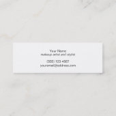 Stijlvol zwart en Gold Striped Modern Professional Mini Visitekaartje (Achterkant)