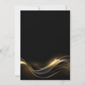 Stijlvol zwart en goud 65ste verjaardagsfeest kaart (Achterkant)