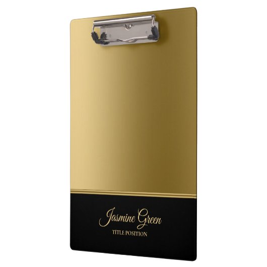 Stijlvol zwart en goud klembord (Links)