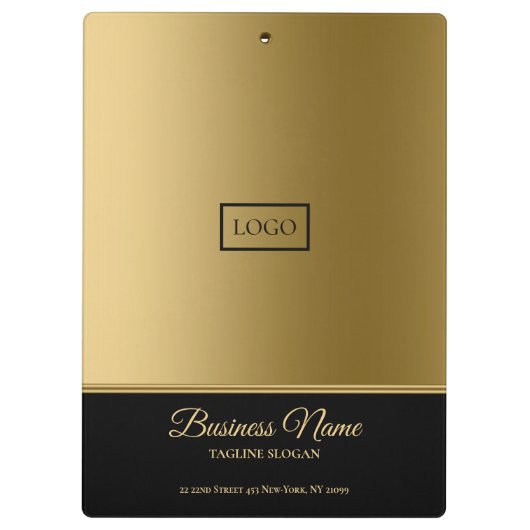 Stijlvol zwart en goud klembord (Achterkant)