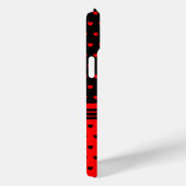 Stijlvol zwart en rood hartenpatroon Case-Mate iPhone case (Achterkant / Rechts)