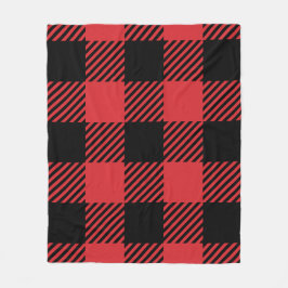 Stijlvol zwart en rood patroon knusse werpdeken fleece deken