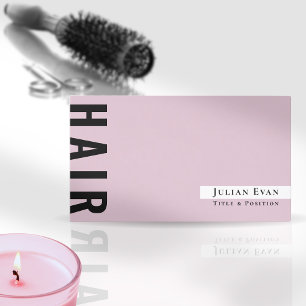 Stijlvol zwart en roze Hair Stylist Visitekaartje