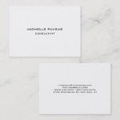 Stijlvol zwart en wit, eenvoudig design, professio visitekaartje (Voorkant / Achterkant)