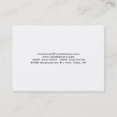 Stijlvol zwart en wit, eenvoudig design, professio visitekaartje (Achterkant)