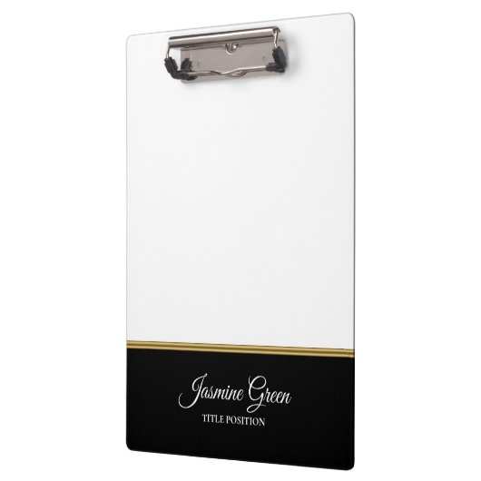 Stijlvol zwart en wit klembord (Links)