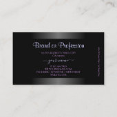 Stijlvol zwart en wit Lijst blauw roze verloop Visitekaartje (Achterkant)