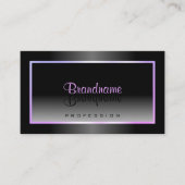 Stijlvol zwart en wit Lijst blauw roze verloop Visitekaartje (Voorkant)