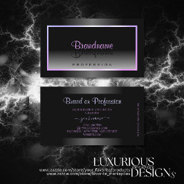 Stijlvol zwart en wit Lijst blauw roze verloop Visitekaartje