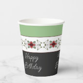 Stijlvol zwart en wit papieren bekers (Voorkant)