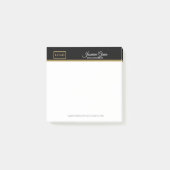 Stijlvol zwart en wit post-it® notes (Voorkant)