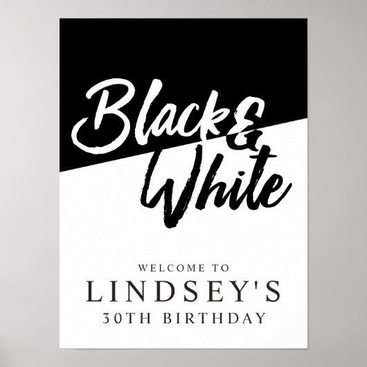 Stijlvol, zwart en wit poster (Voorkant)