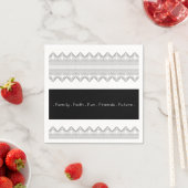 Stijlvol zwart en wit servet (Insitu)