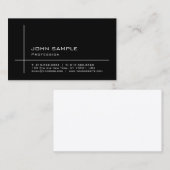 Stijlvol, zwart en wit, slim papier visitekaartje (Voorkant / Achterkant)