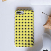 Stijlvol zwart & geel dambordpatroon Case-Mate iPhone case