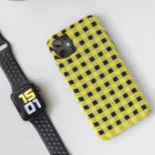 Stijlvol zwart & geel dambordpatroon Case-Mate iPhone case