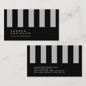 Stijlvol zwart, gestreept Visitekaartje (Voorkant / Achterkant)