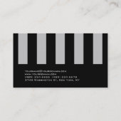 Stijlvol zwart, gestreept Visitekaartje (Achterkant)