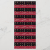 Stijlvol zwart & goud kerstmenu & kerstman menu (Achterkant)