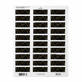 Stijlvol, zwart goudvormig ontwerp etiket (Full Sheet)