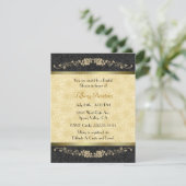 Stijlvol zwart-goudVrijgezellenfeest Kaart (Staand voorkant)