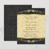 Stijlvol zwart-goudVrijgezellenfeest Kaart (Voorkant / Achterkant)