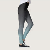 Stijlvol Zwart Grijs Blauwgroen rustiek ombre Leggings (Rechts)