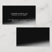 Stijlvol zwart grijs modern visitekaartje (Voorkant / Achterkant)