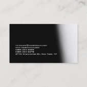 Stijlvol zwart grijs modern visitekaartje (Achterkant)