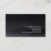 Stijlvol zwart grijs rood, uniek consultant visitekaartje (Achterkant)