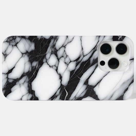 Stijlvol zwart grijs wit marmeren golven art patro Case-Mate iPhone case (Achterkant (horizontaal))