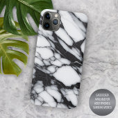 Stijlvol zwart grijs wit marmeren golven art patro Case-Mate iPhone case