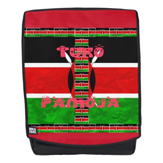 Stijlvol zwart groen schild Hakuna Matata Rugtassen (Voorkant)