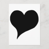 Stijlvol zwart hart briefkaart (Voorkant)