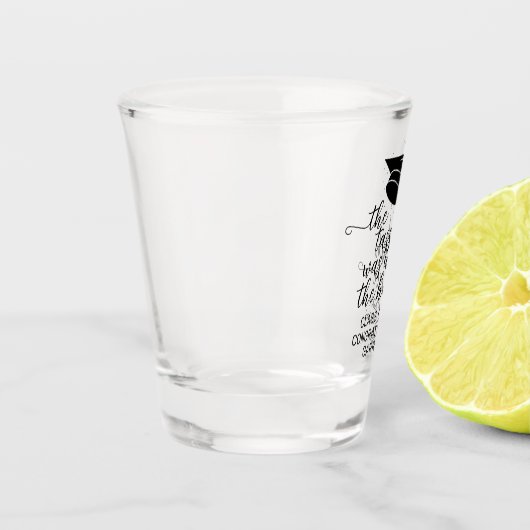 Stijlvol zwart Het kwastje was het gedoe waard Shot Glas (Links)